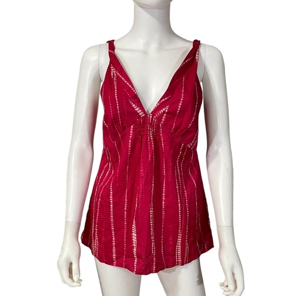 BANANA REPUBLIC Blouse Pink Tank Top Shirt Size M - Picture 2 of 8